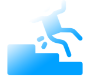 slip and fall stairs icon