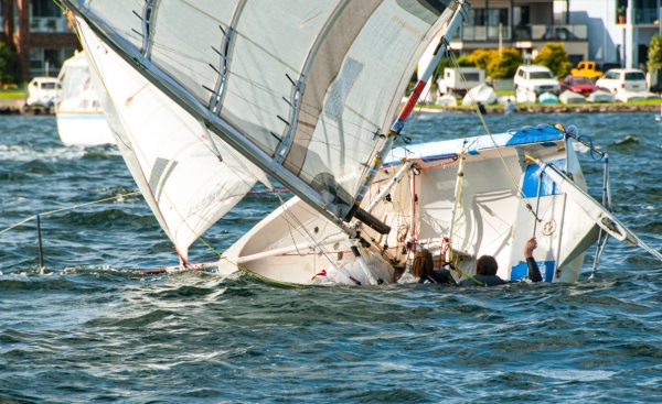 capsized boat